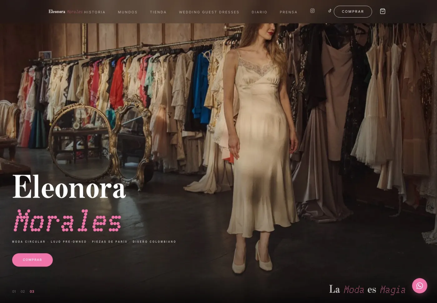 Portada de la tienda Eleonora Morales en escritorio