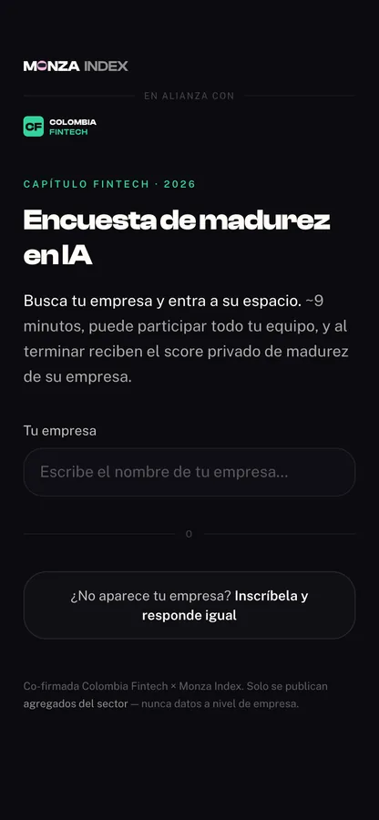 The AI maturity survey on a phone