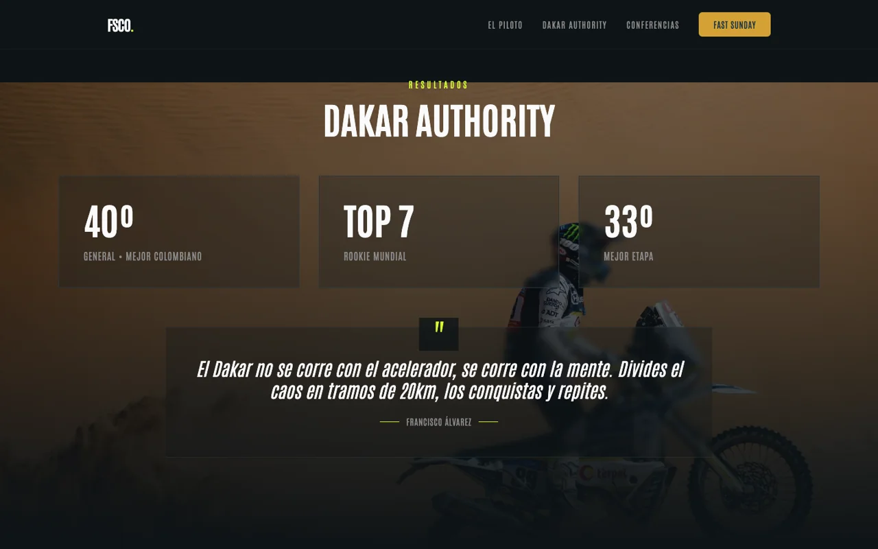 Os resultados do Dakar na web
