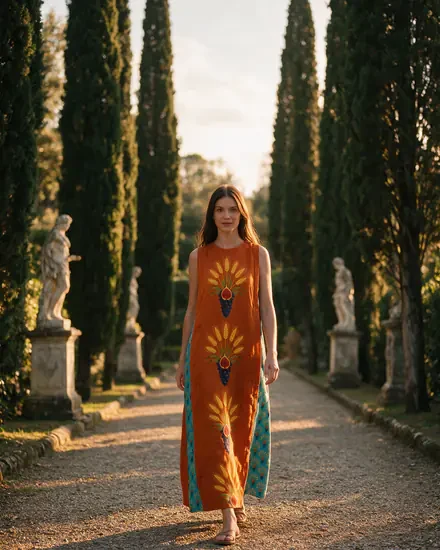 Fotografía de campaña de soloio en un jardín